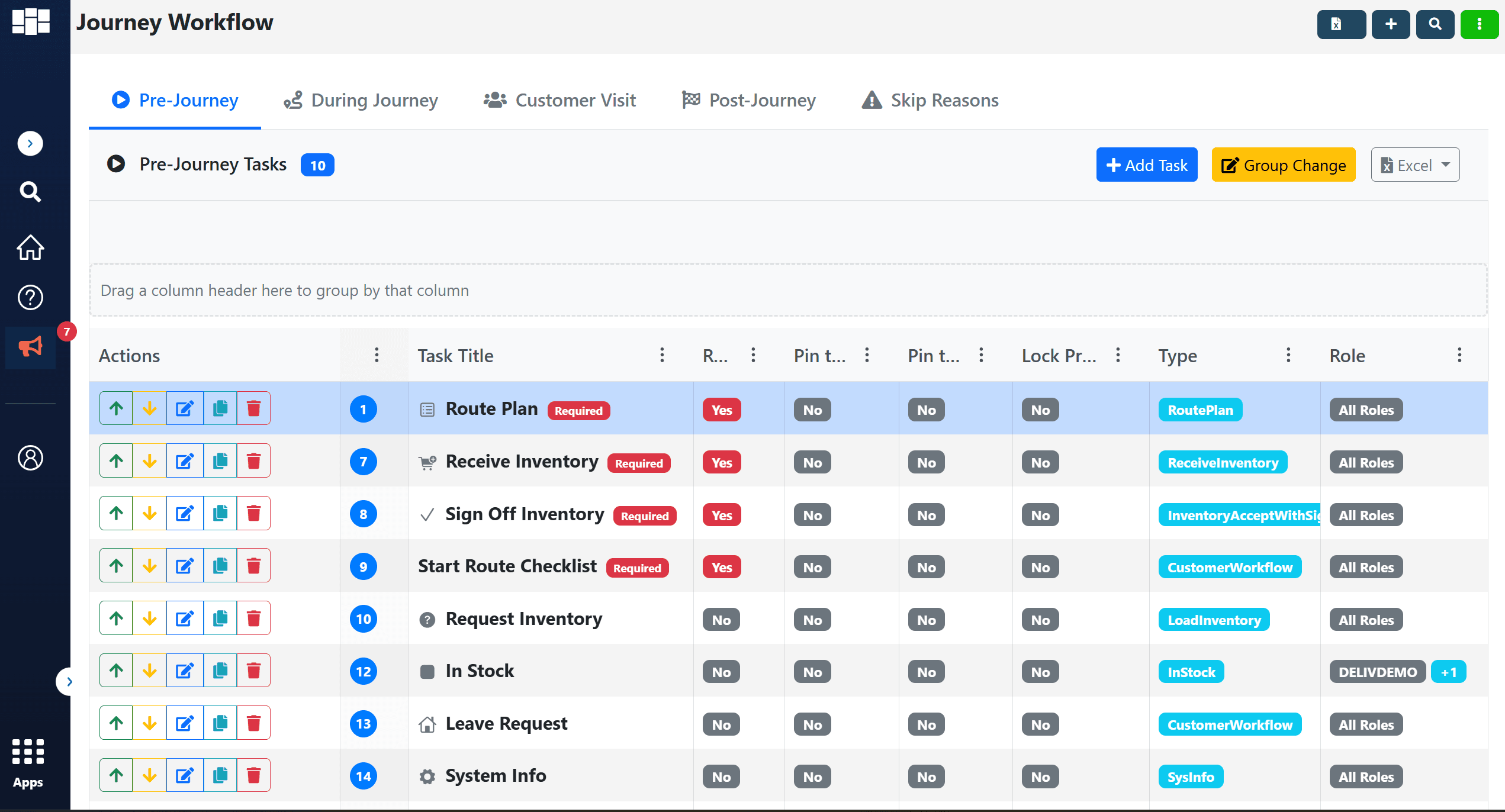 Field Journey and Visit Workflow Configurator