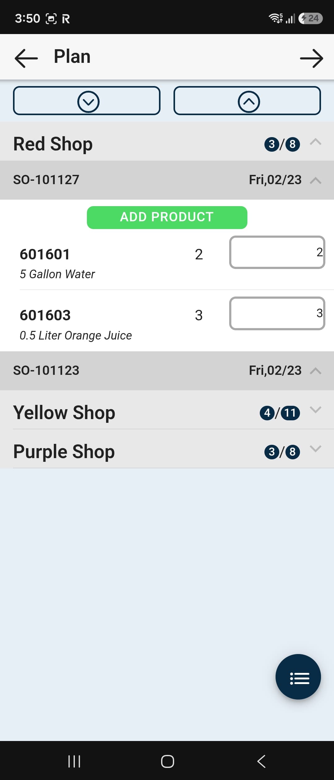 Beginning of Day Delivery Plan