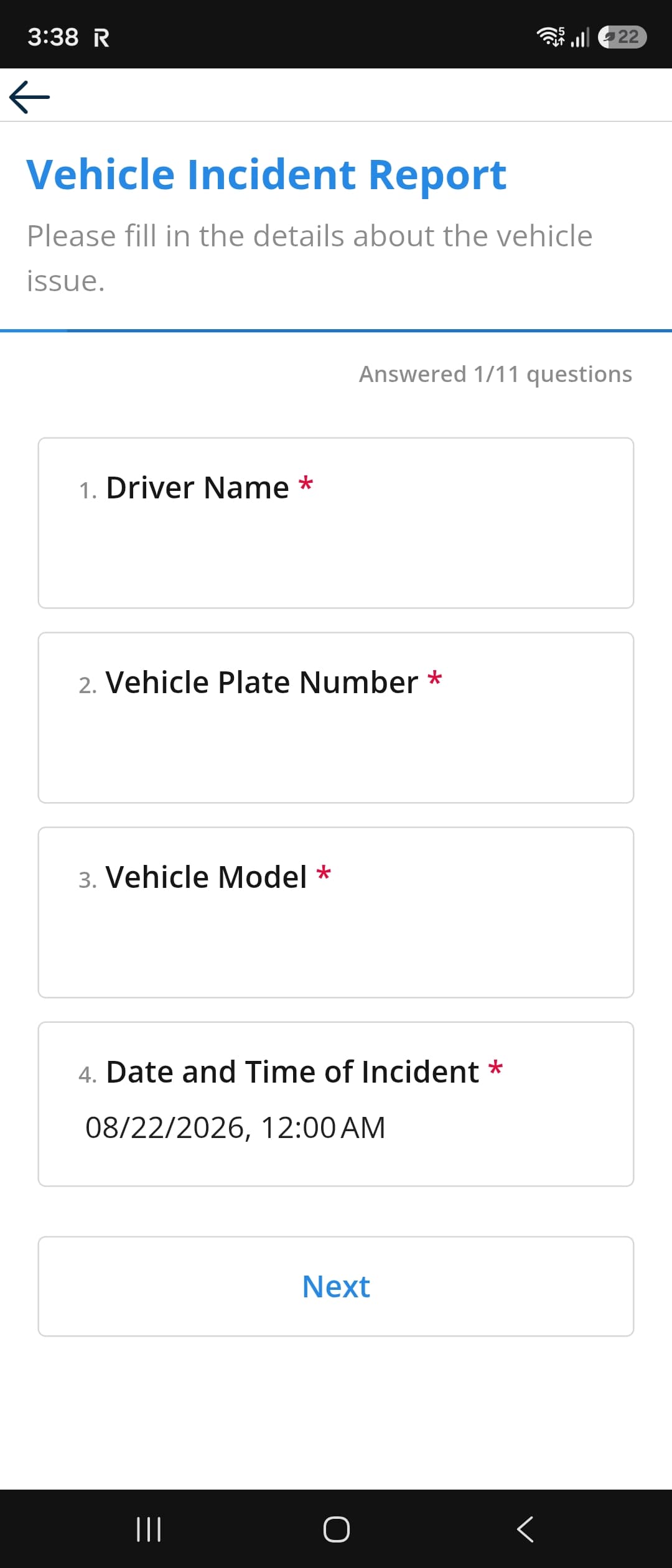 Customer Form — Details