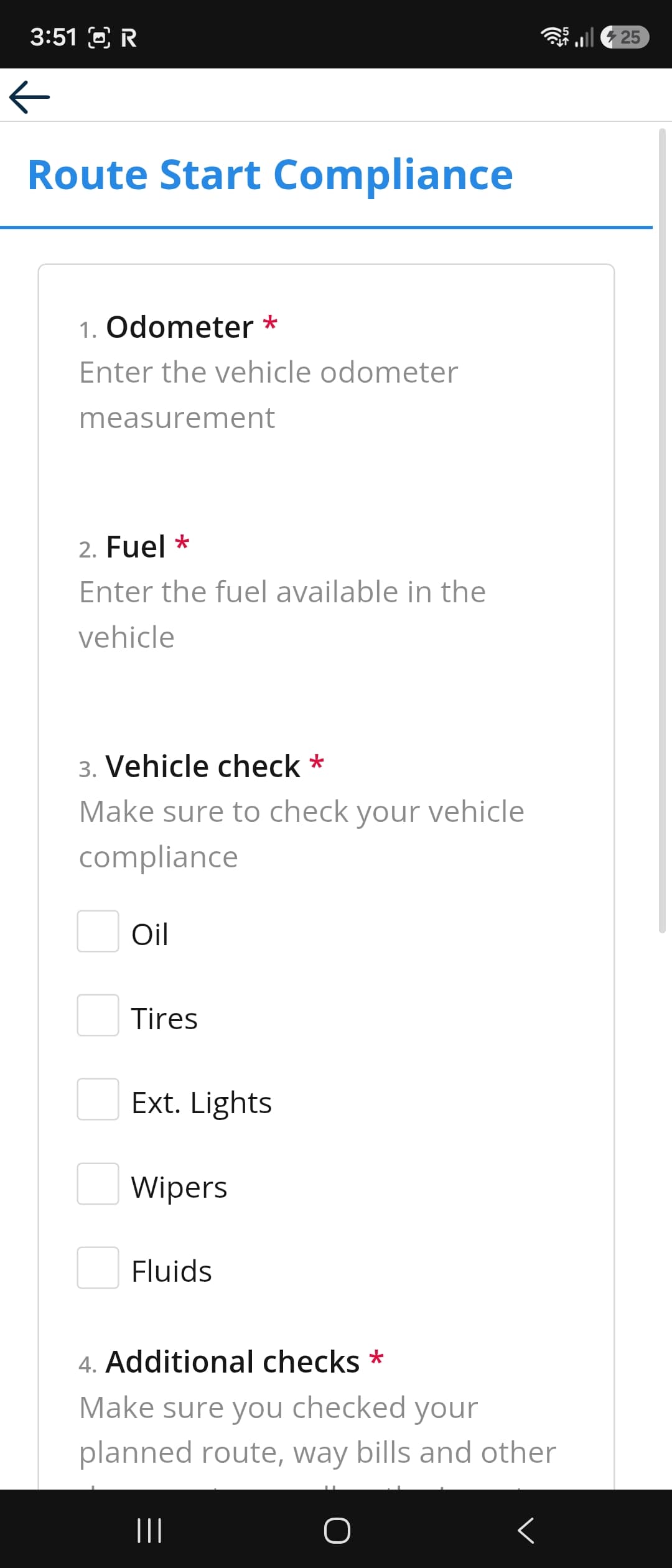 Customer Form — Completion