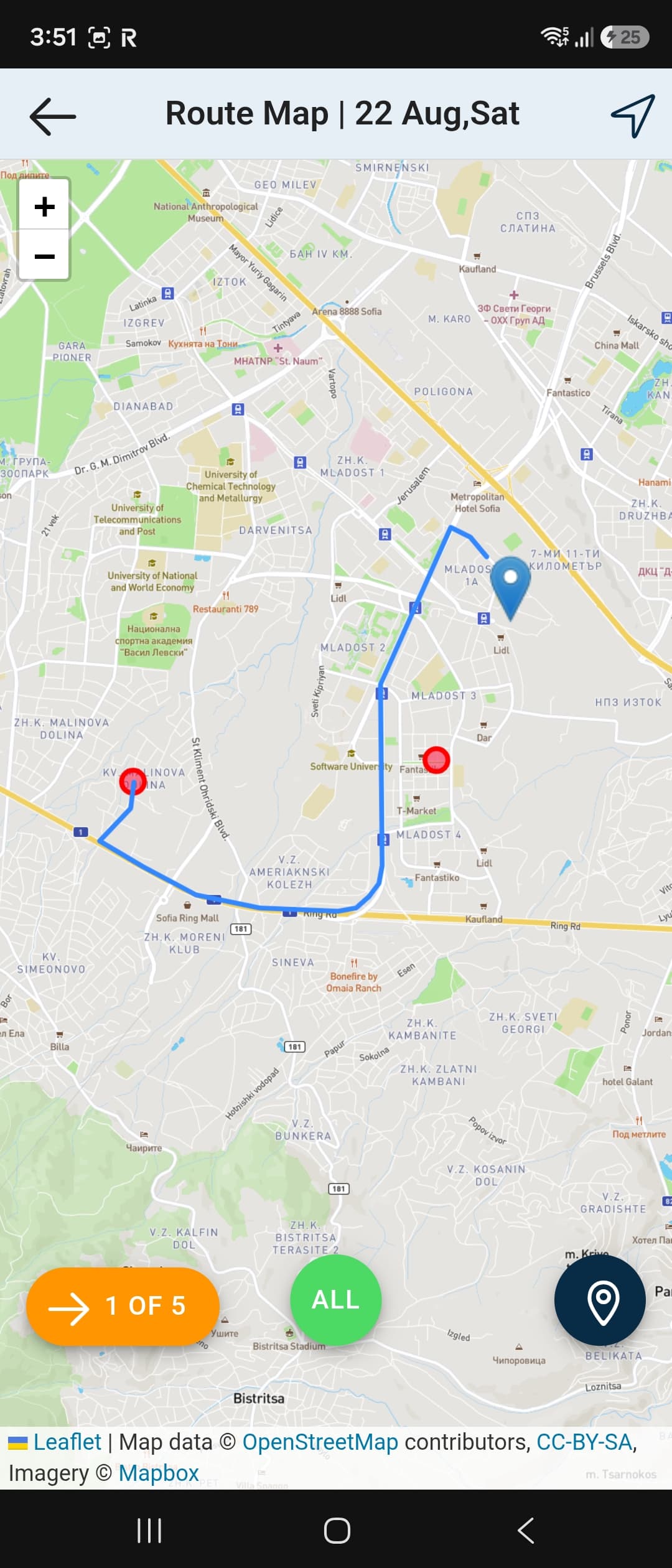 Daily Route Map