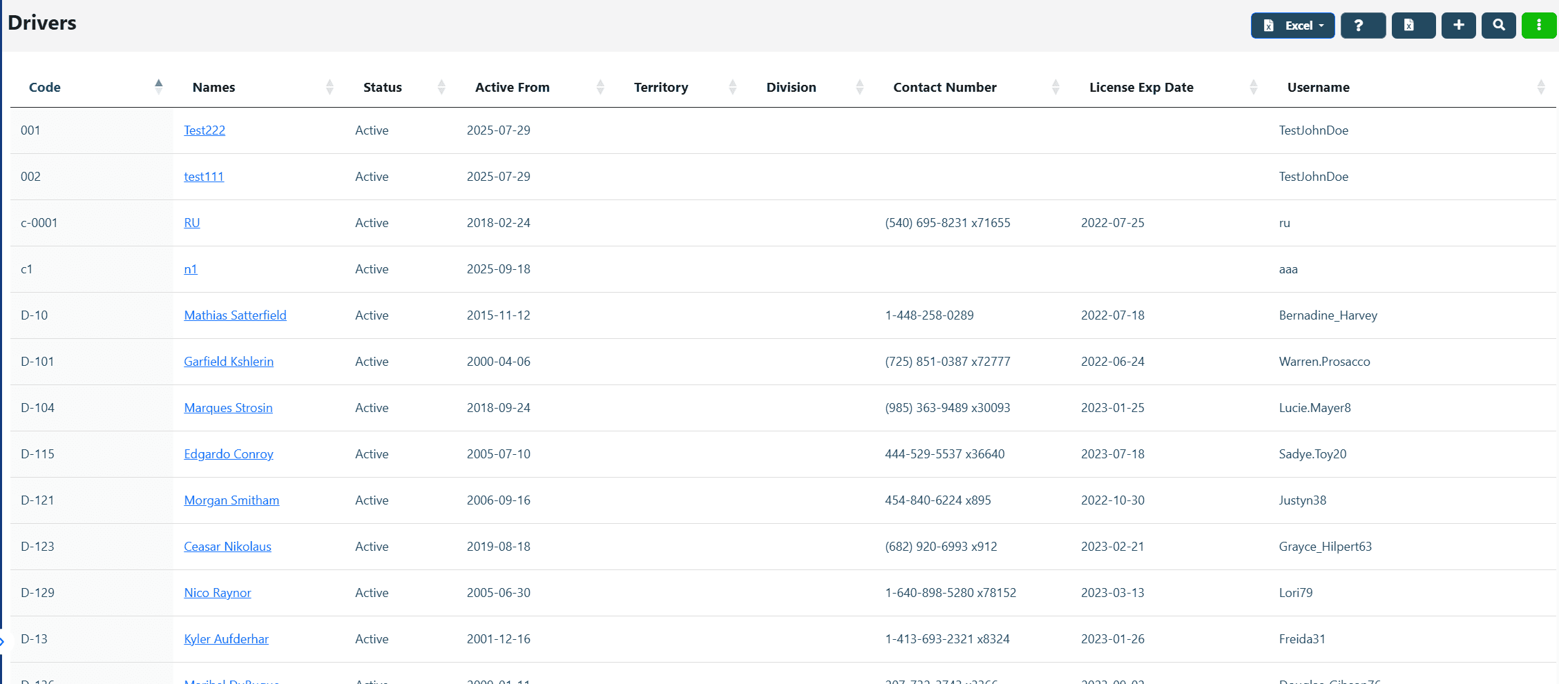 Driver Management — Backend