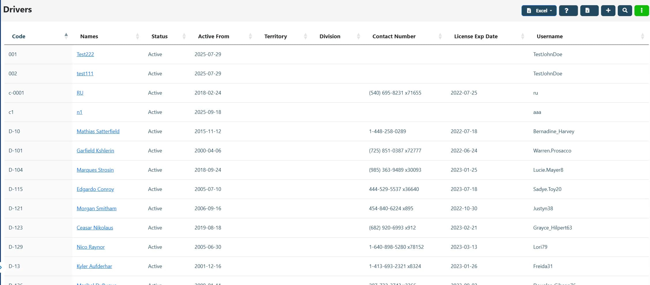 Driver Management — Backend