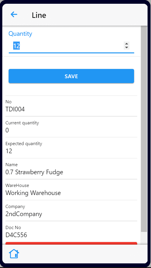 Warehouse App — Screen 4