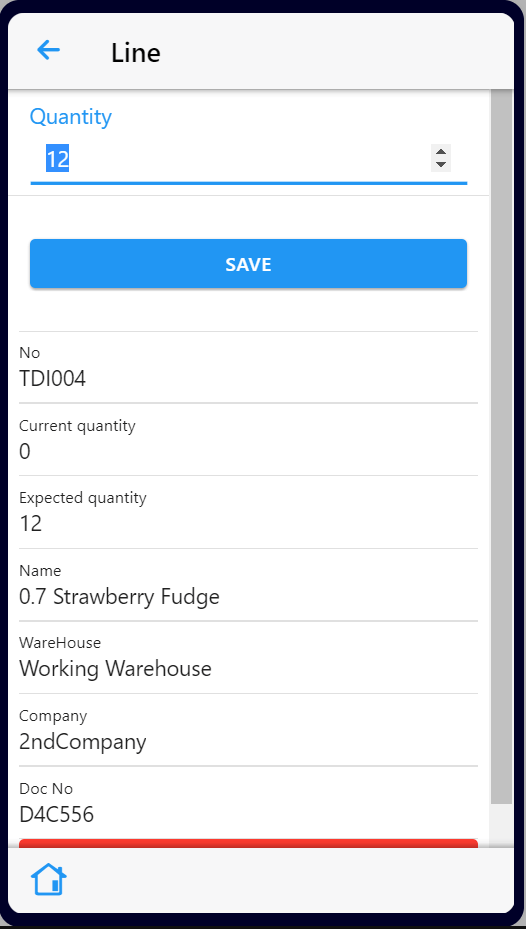 Warehouse App — Screen 4