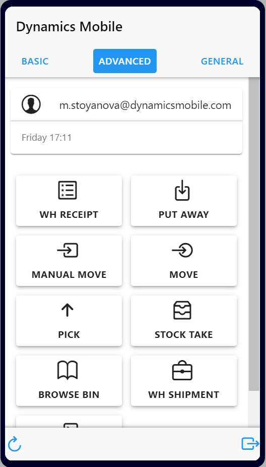 Dynamics Mobile Warehouse screenshot