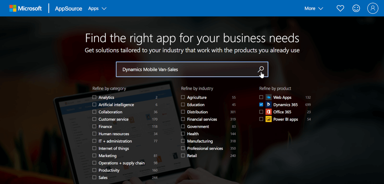 Dynamics Mobile Van-Sales on AppSource